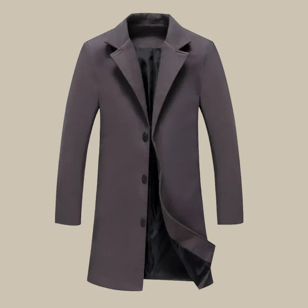 Falconi Jacket | Long Formal Wool Winter Coat for Men