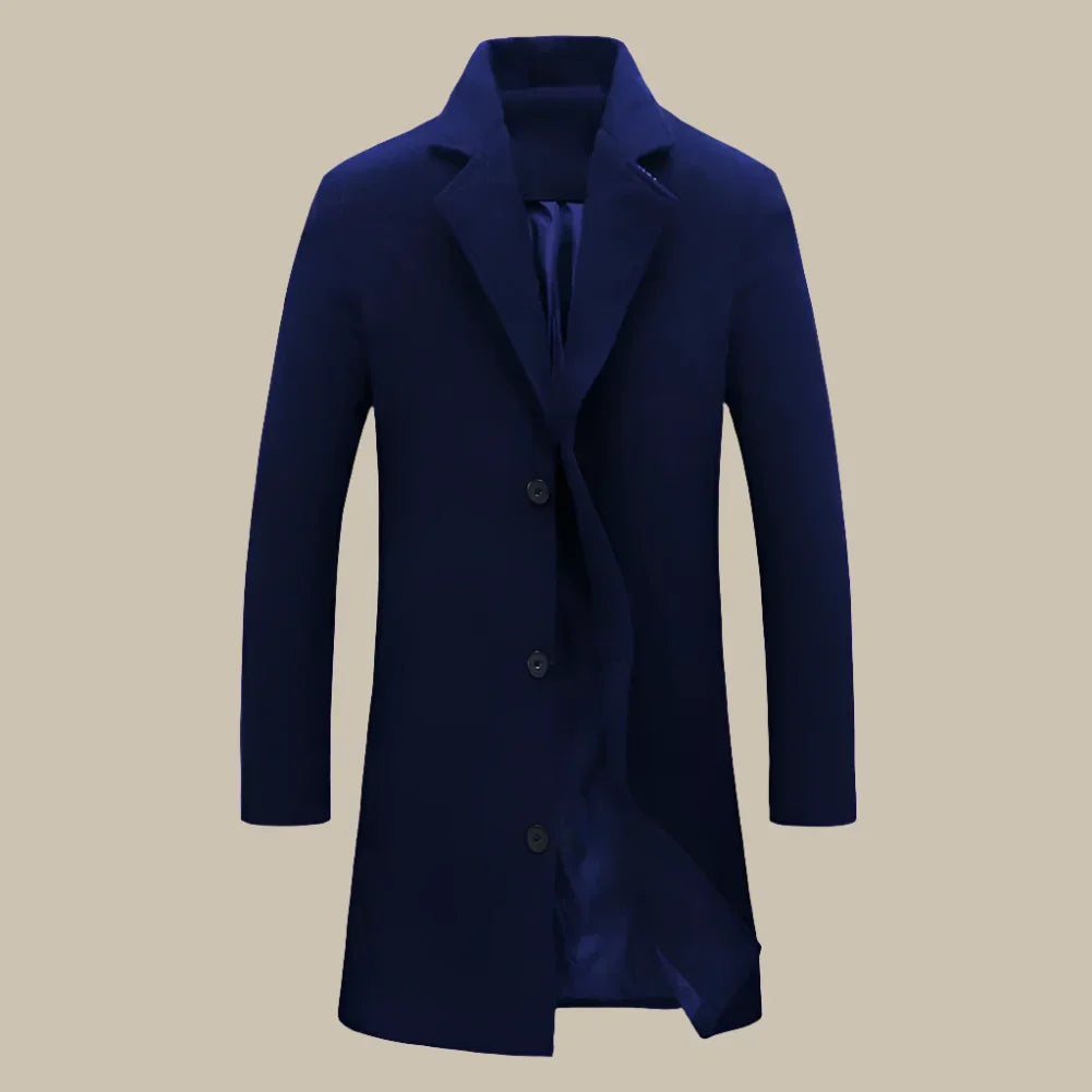 Falconi Jacket | Long Formal Wool Winter Coat for Men