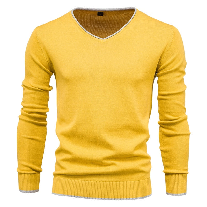 Edgar - Heren Trui | Slim Fit Sweater met V-Neck