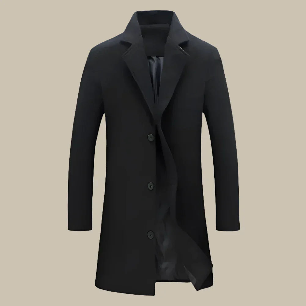 Falconi Jacket | Long Formal Wool Winter Coat for Men