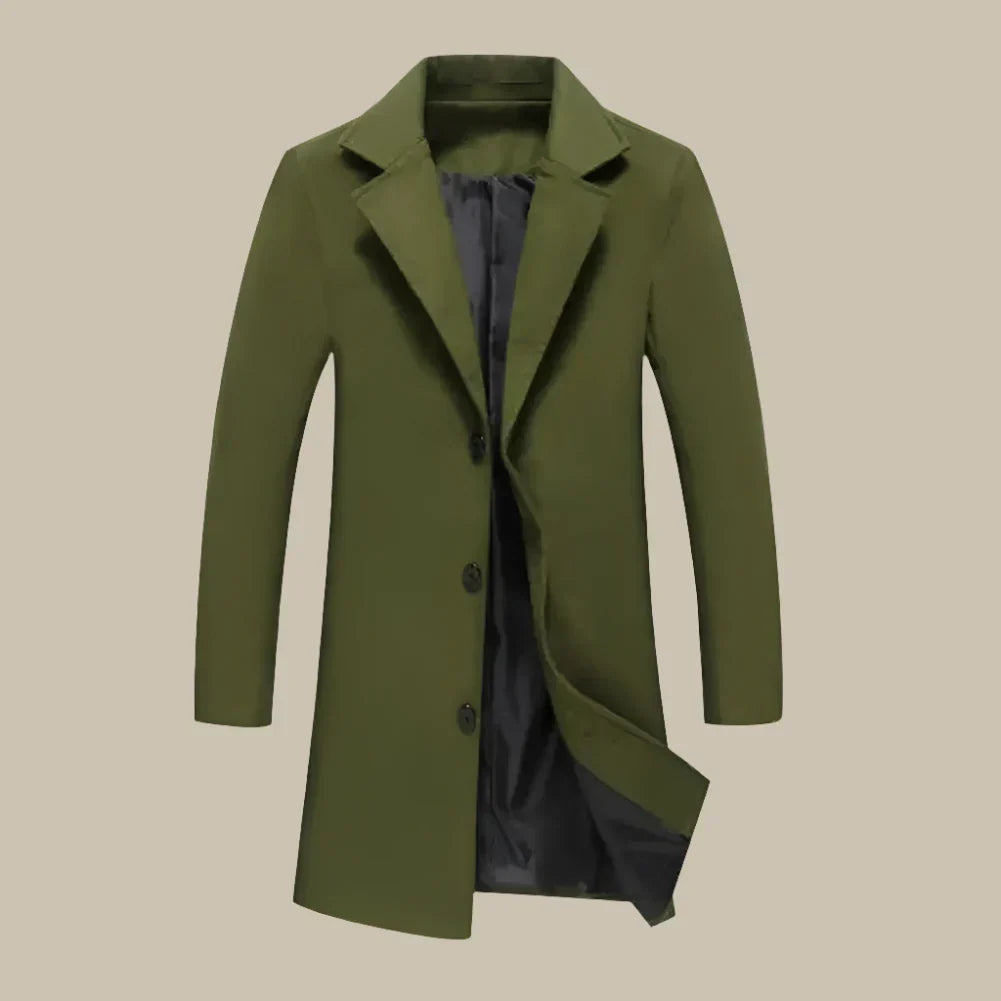 Falconi Jacket | Long Formal Wool Winter Coat for Men