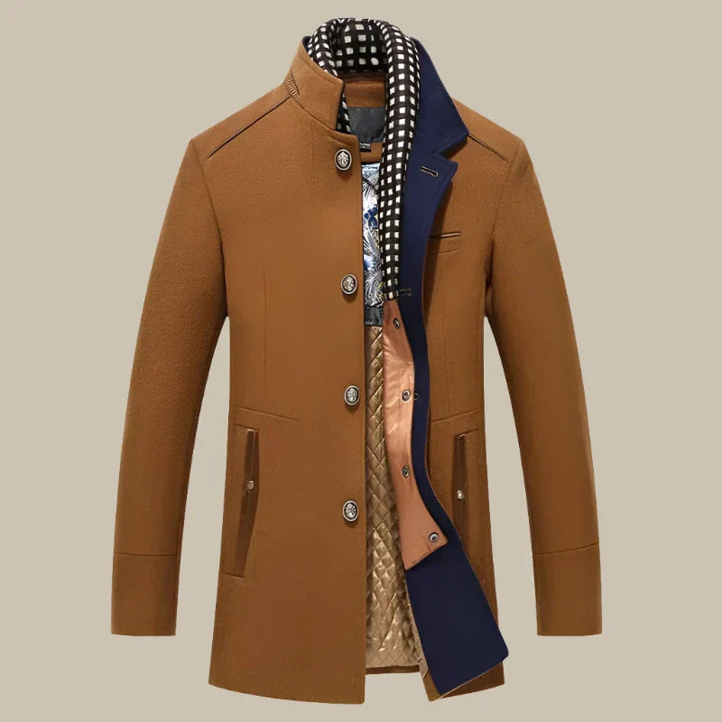 Jacob Coat | Elegant Long Wool Winter Coat for Men