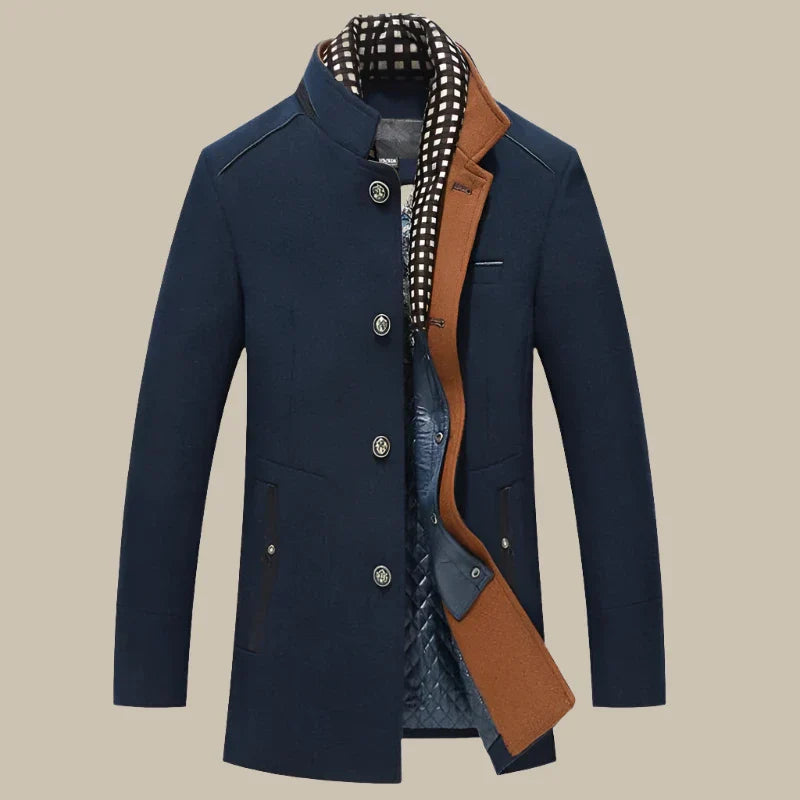 Jacob Coat | Elegant Long Wool Winter Coat for Men