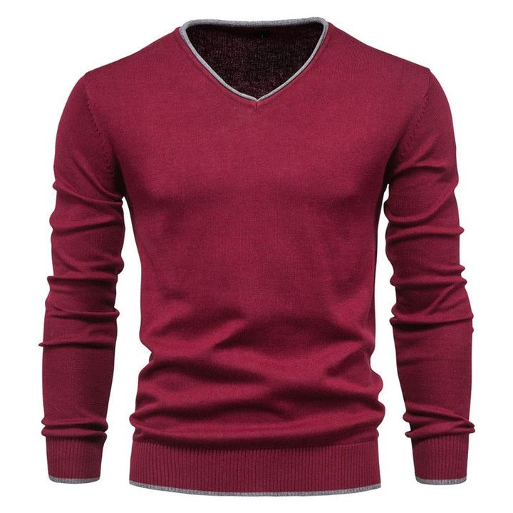 Edgar - Heren Trui | Slim Fit Sweater met V-Neck