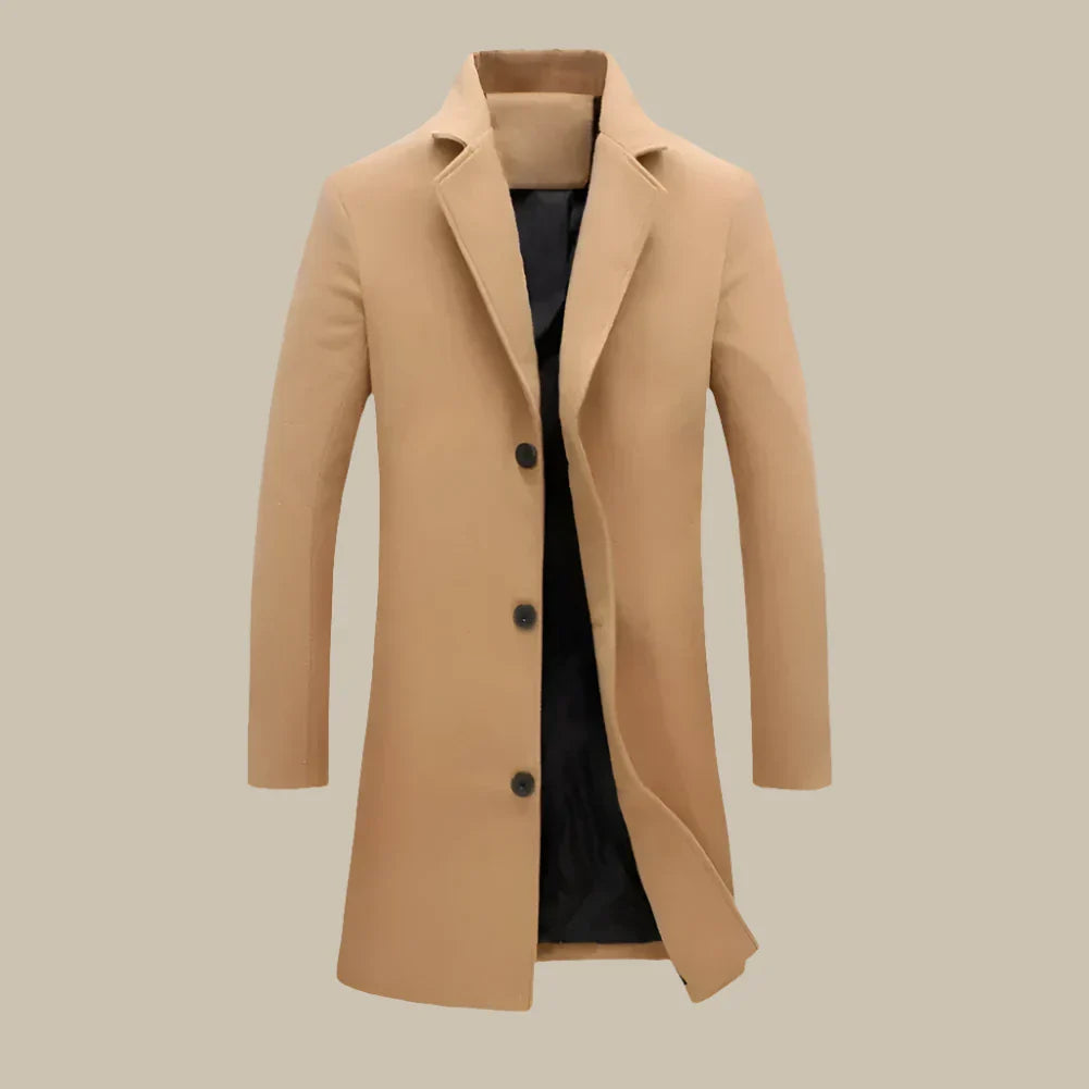 Falconi Jacket | Long Formal Wool Winter Coat for Men