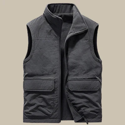 Modern Sleeveless Fleece Gilet for Men