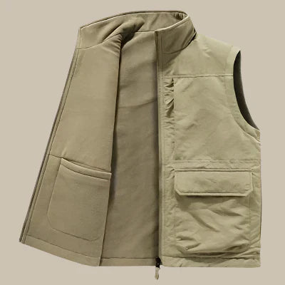 Modern Sleeveless Fleece Gilet for Men