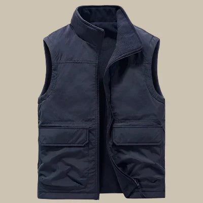 Modern Sleeveless Fleece Gilet for Men