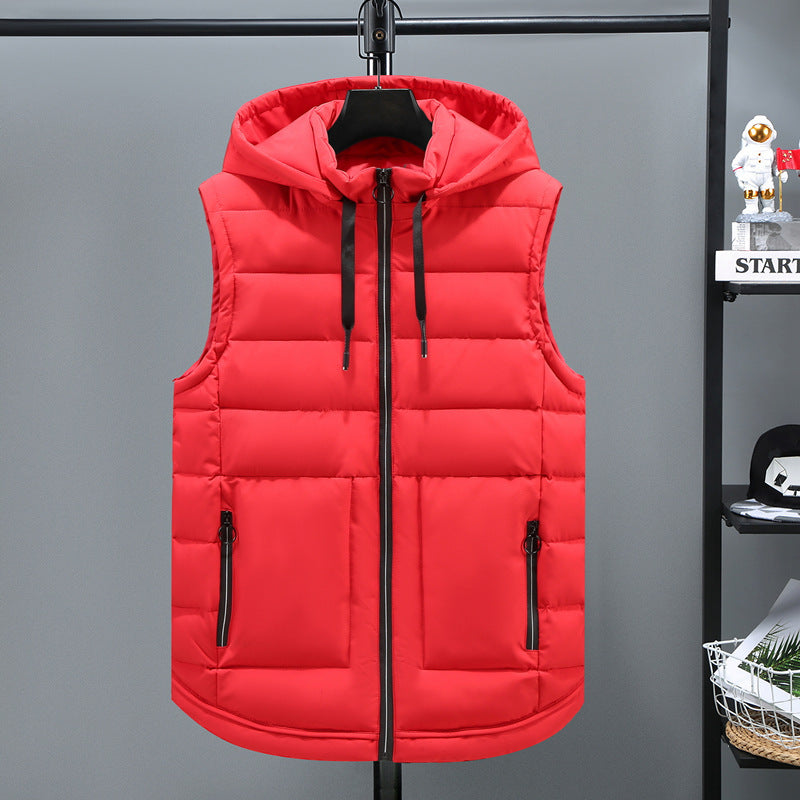 Noah Gilet | Quilted Vest with Zippers and Hood for Men