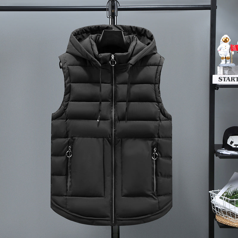 Noah Gilet | Quilted Vest with Zippers and Hood for Men