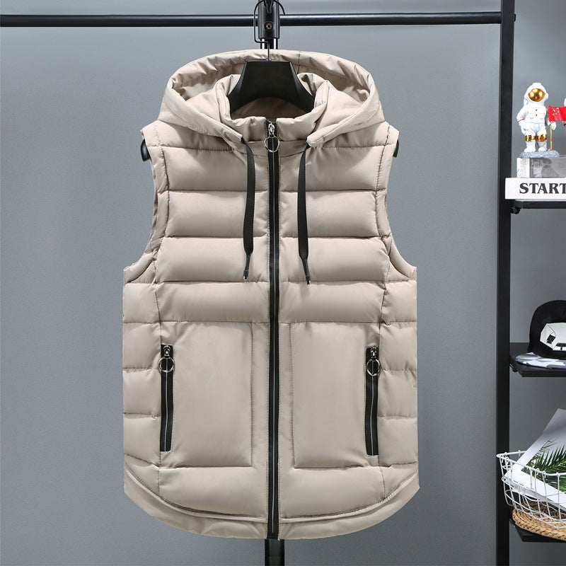 Noah Gilet | Quilted Vest with Zippers and Hood for Men