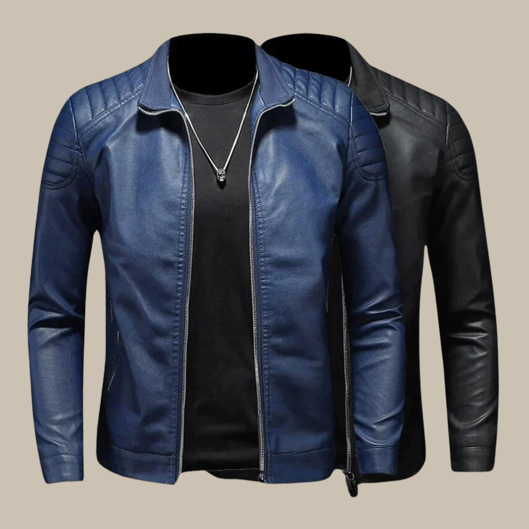 Valenzo Leather Biker Jacket for Men