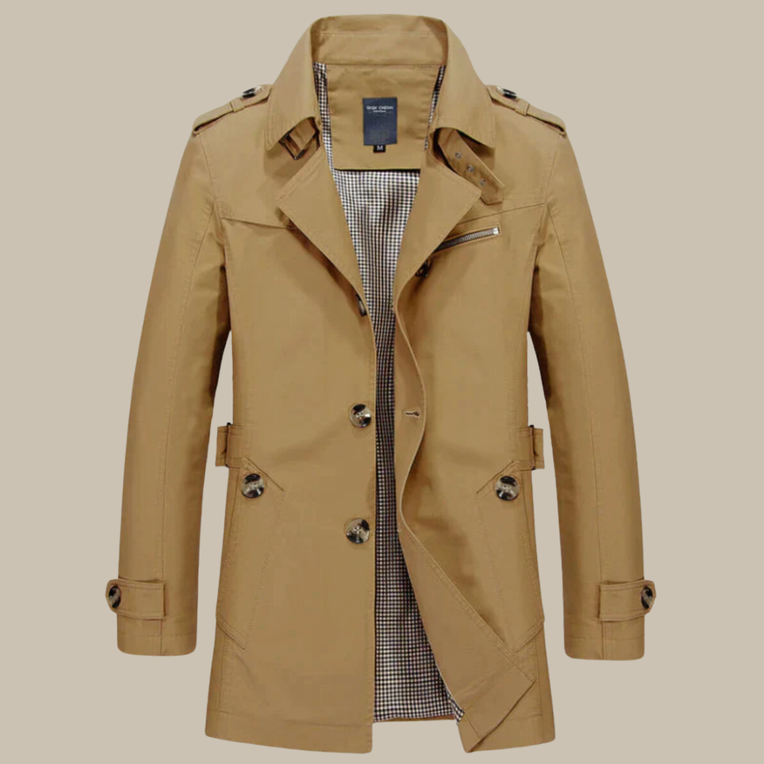 Castello Trench Coat | Stylish Long Coat for Men