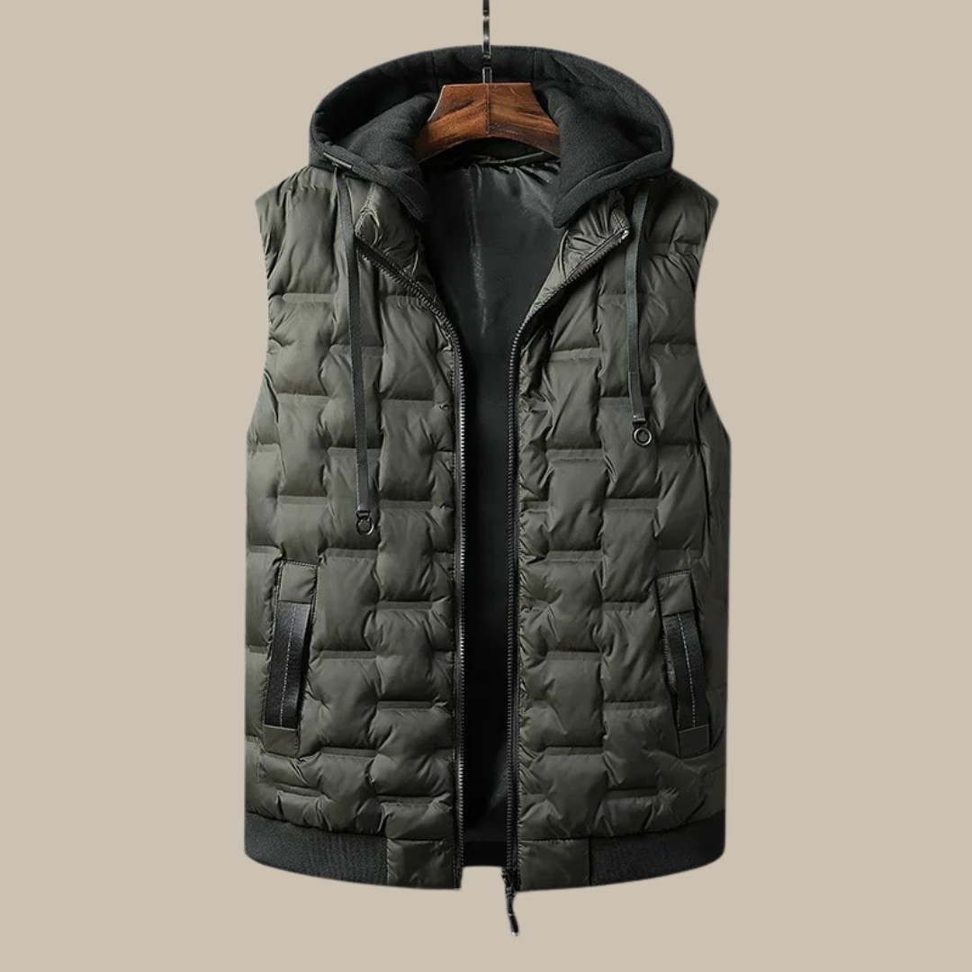 Tommy Gilet | Casual Puffer Vest with Hood for Men