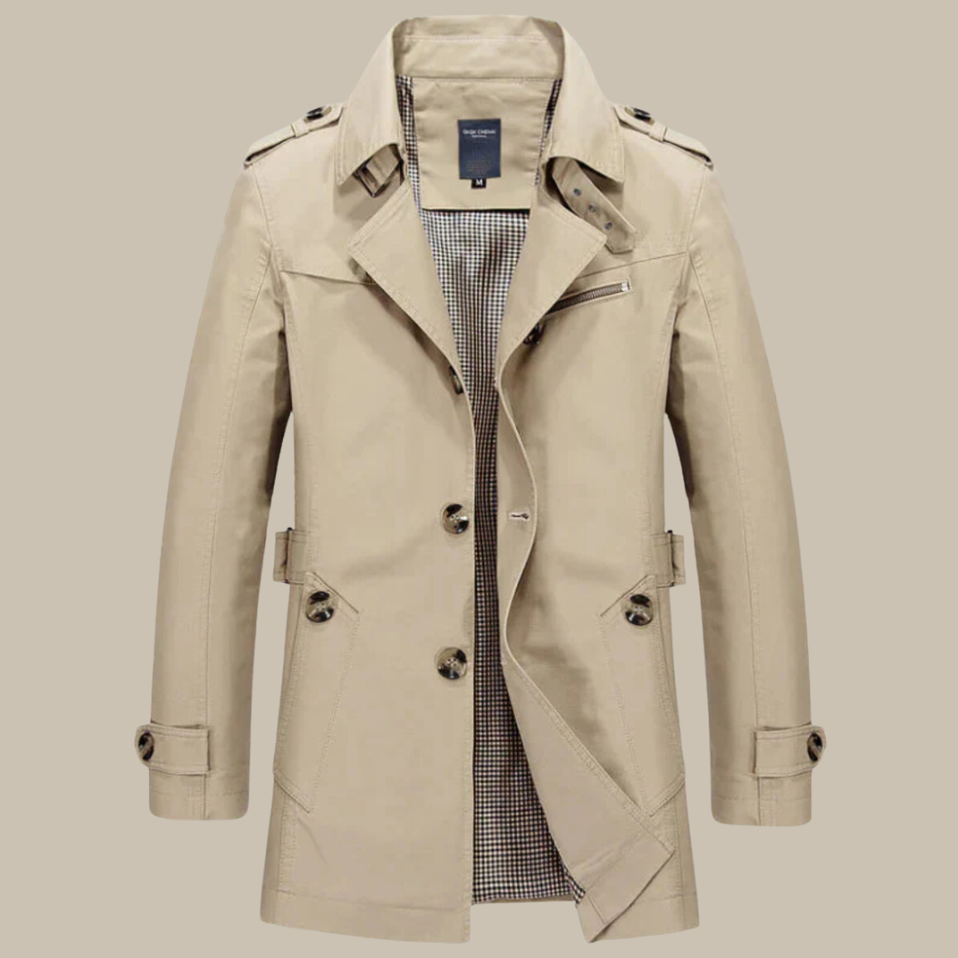 Castello Trench Coat | Stylish Long Coat for Men