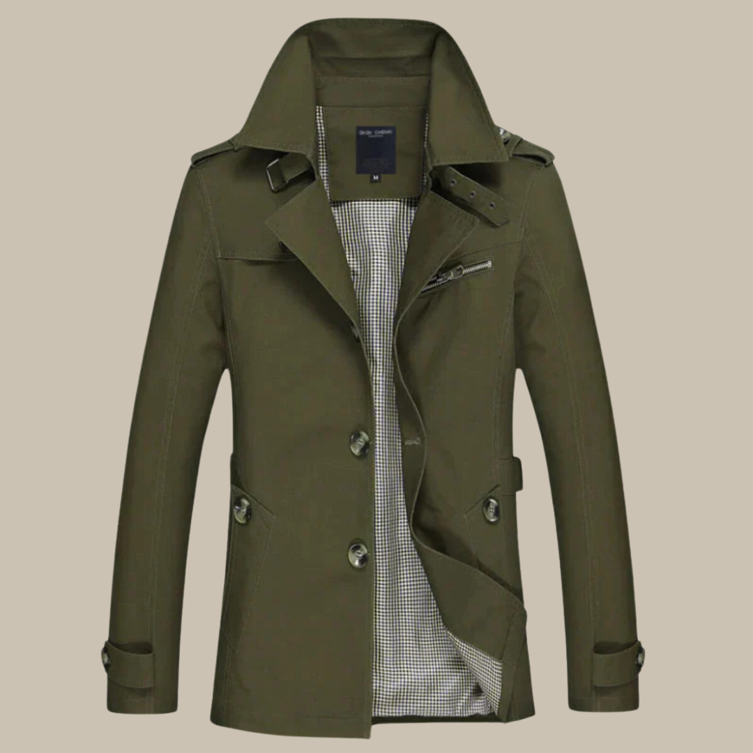 Castello Trench Coat | Stylish Long Coat for Men