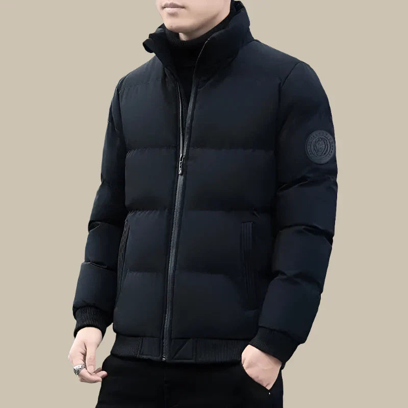 Stylish Short Winter Jacket for Men with Collar