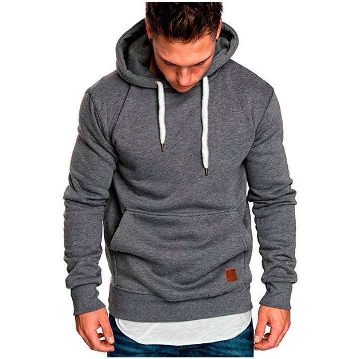 Vic - Casual Hoodie Met Buidelzak en Wit Koord