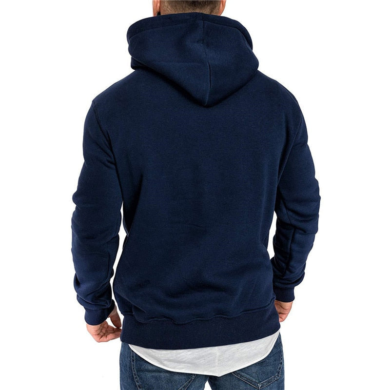 Vic - Casual Hoodie Met Buidelzak en Wit Koord