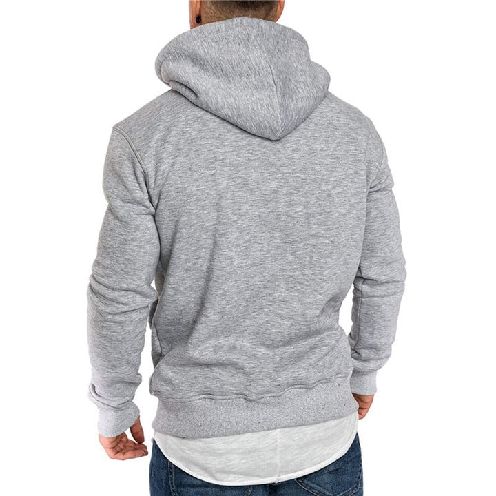 Vic - Casual Hoodie Met Buidelzak en Wit Koord