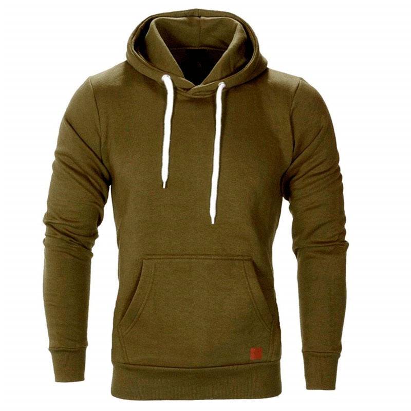 Vic - Casual Hoodie Met Buidelzak en Wit Koord