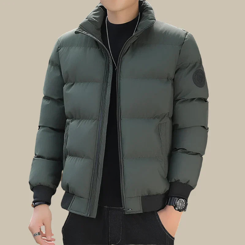 Stylish Short Winter Jacket for Men with Collar