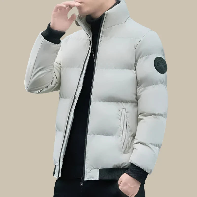 Stylish Short Winter Jacket for Men with Collar