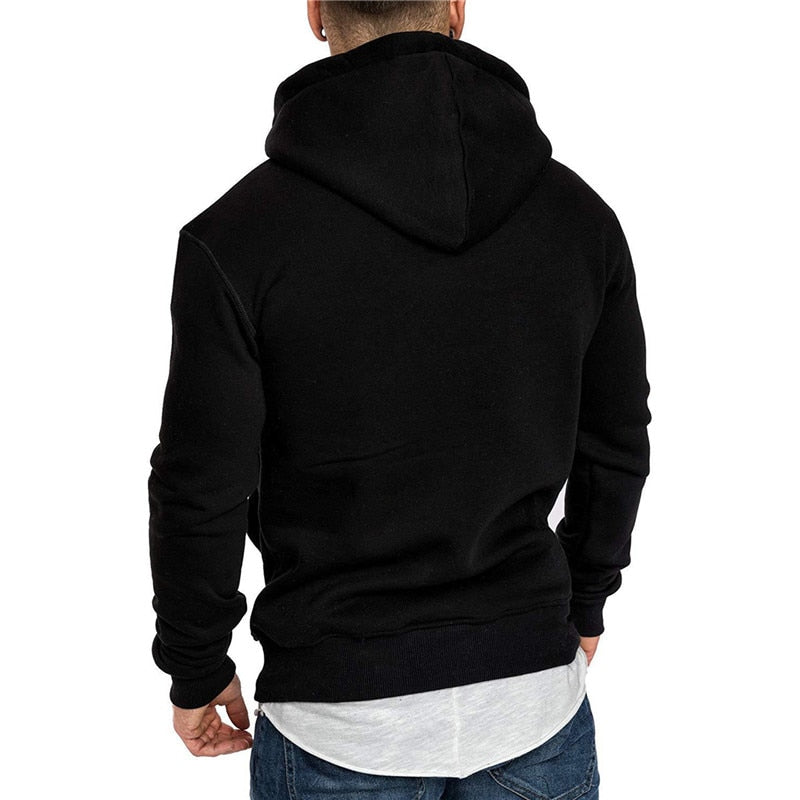 Vic - Casual Hoodie Met Buidelzak en Wit Koord