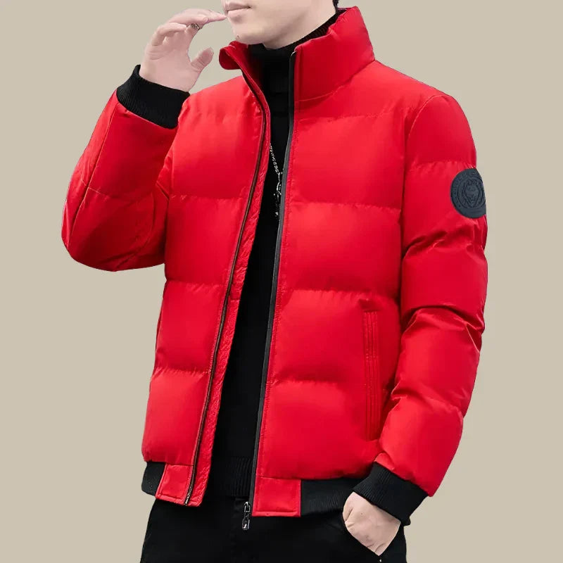 Stylish Short Winter Jacket for Men with Collar