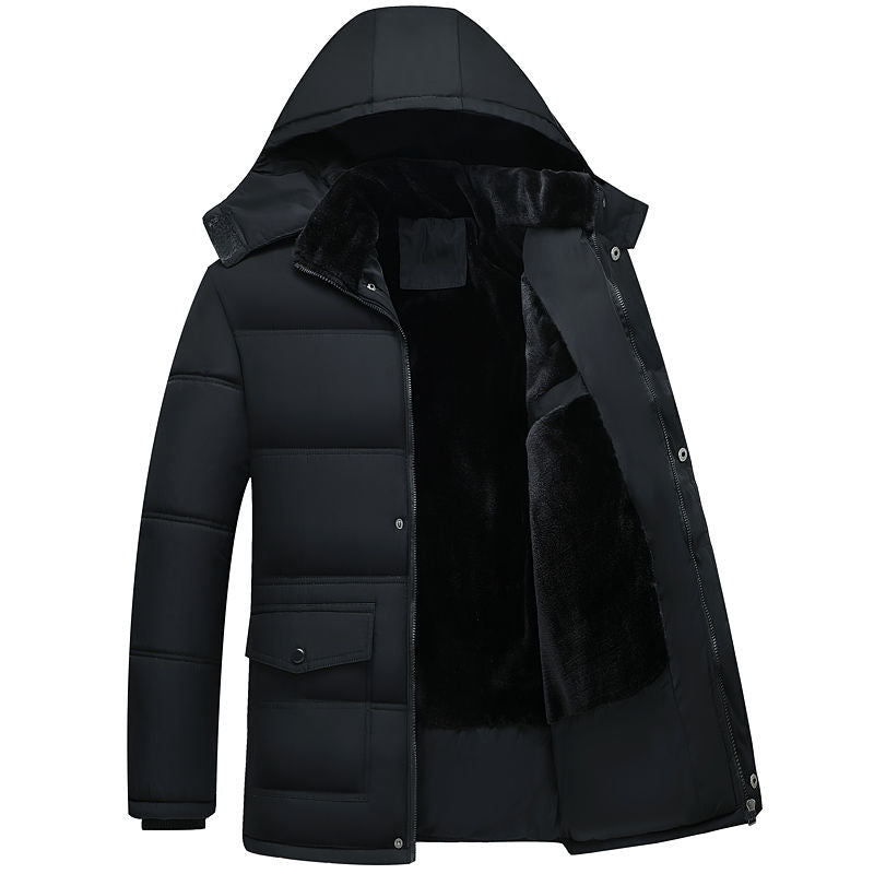 Dindo | Luxury Long Winter Coat for Men with Fleece Lining