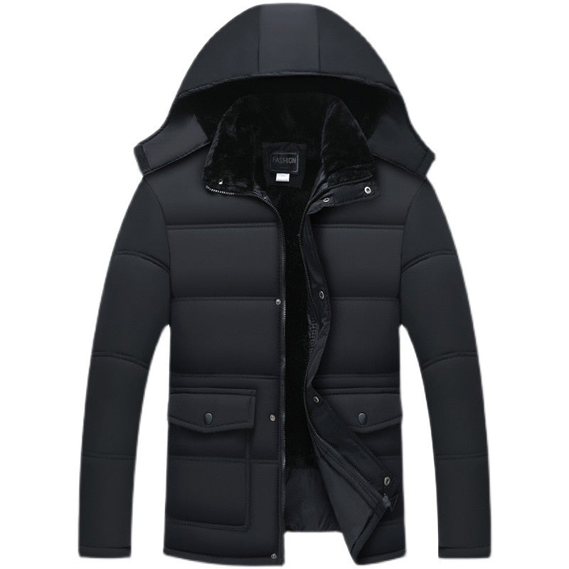 Dindo | Luxury Long Winter Coat for Men with Fleece Lining