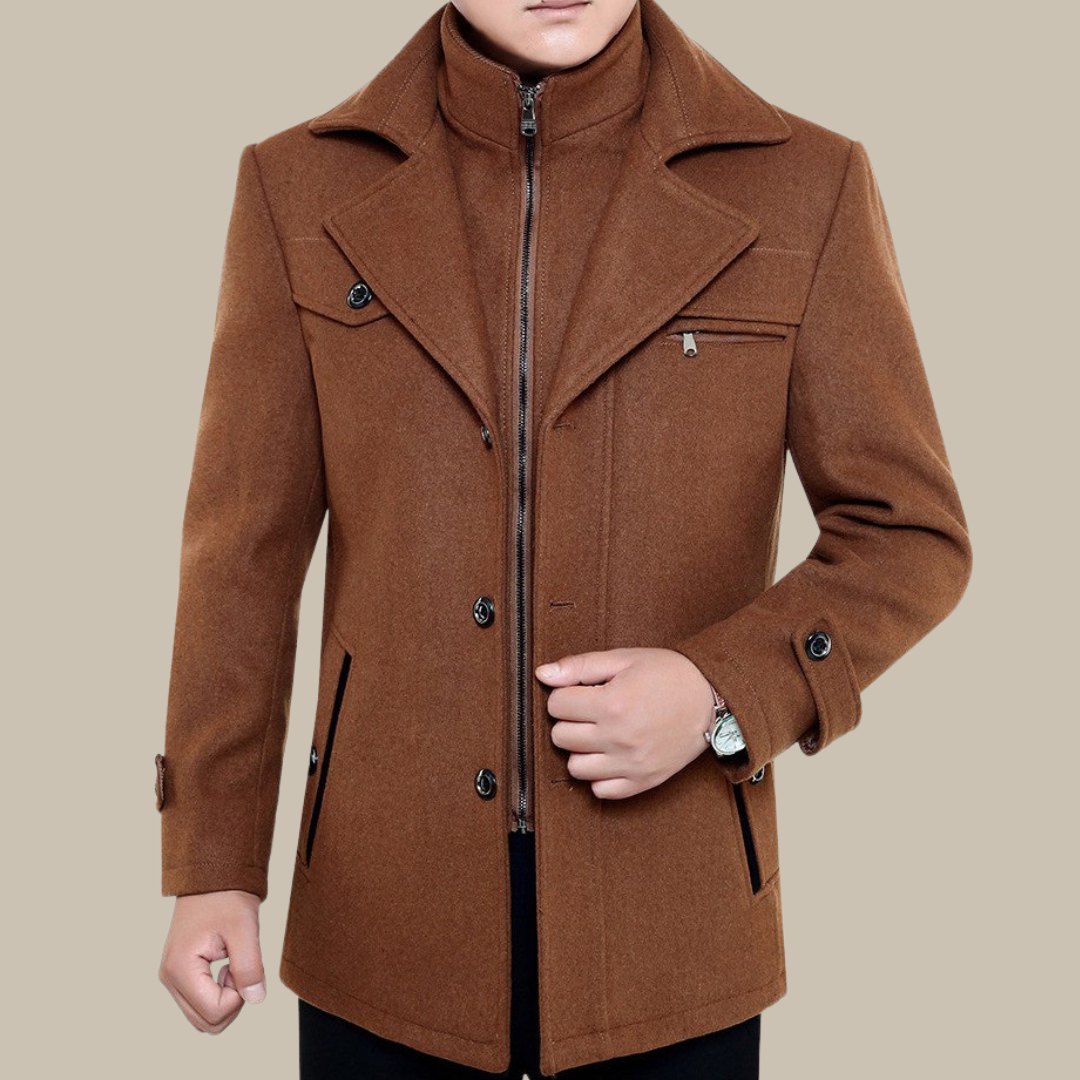 Noah Coat | Classic Winter Coat with Collar for Men