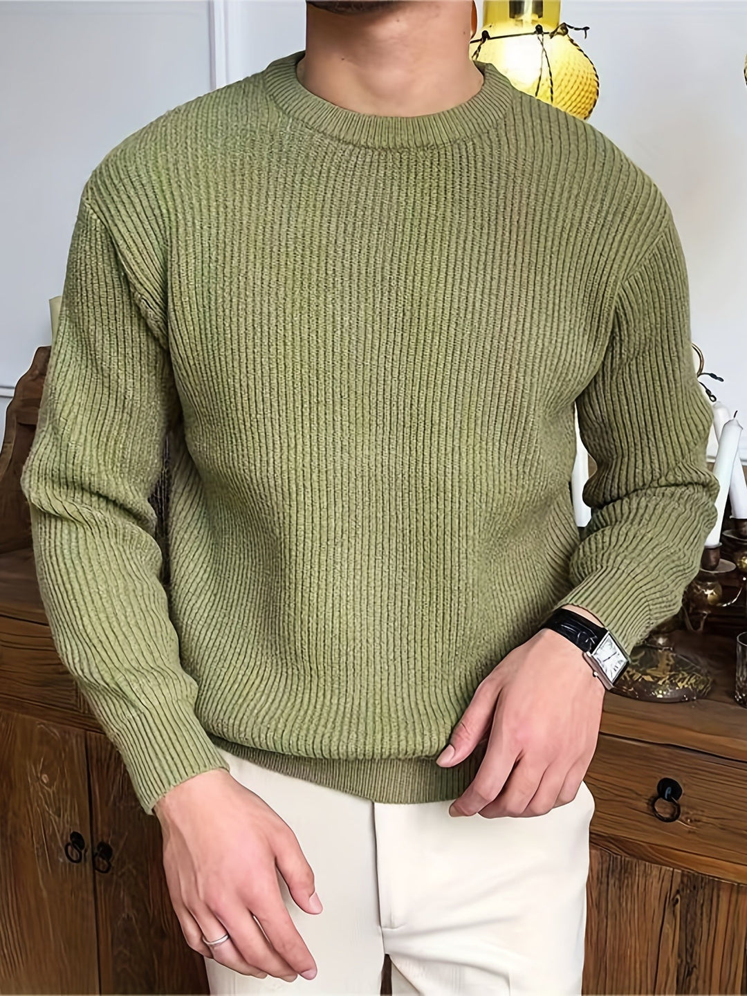 Jude - Trui | Stijlvolle kabeltrui design sweater voor mannen