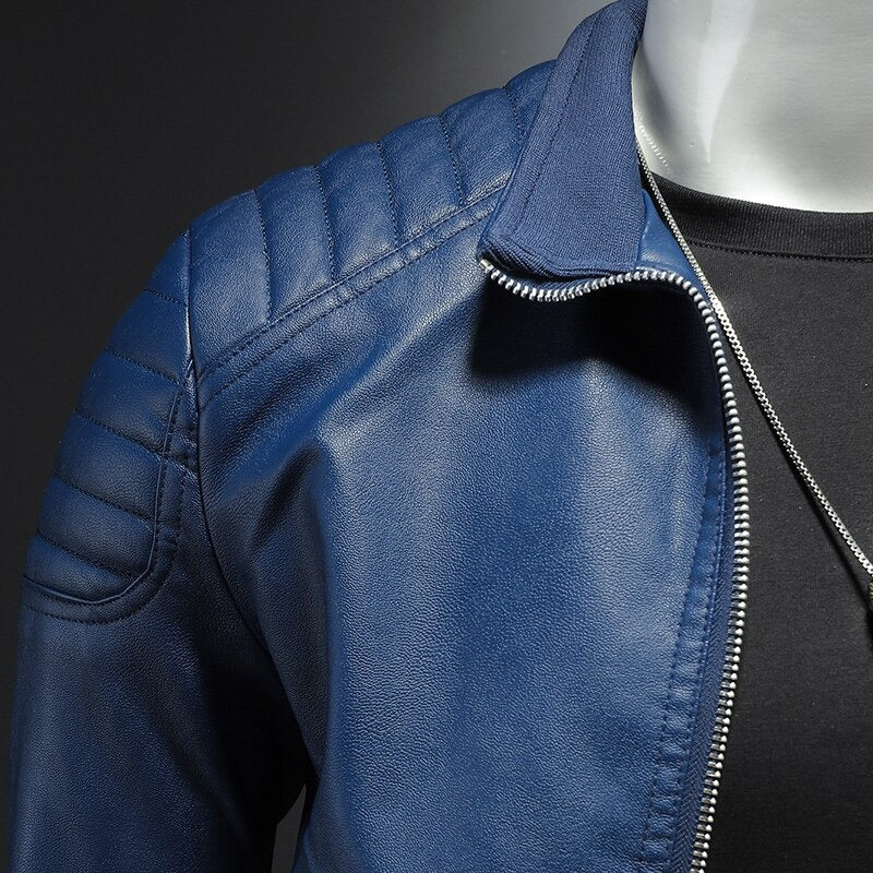 Valenzo Leather Biker Jacket for Men