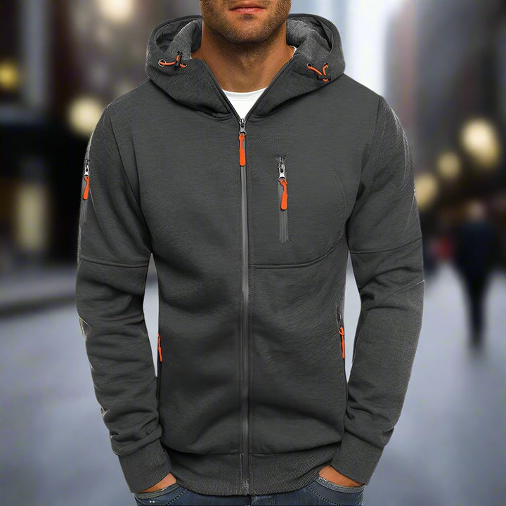 Edgar | Sweatshirt heren met rits en capuchon