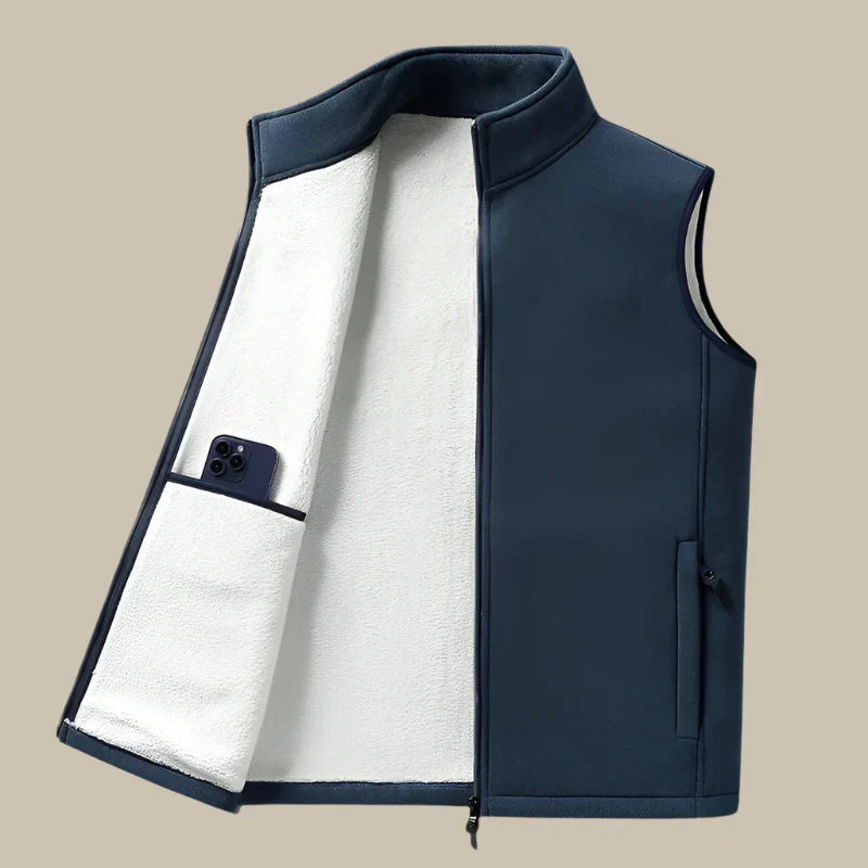 Casual Sleeveless Polar Fleece Gilet for Men