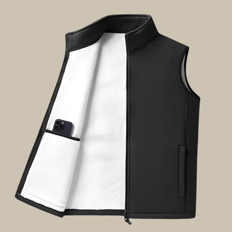 Casual Sleeveless Polar Fleece Gilet for Men