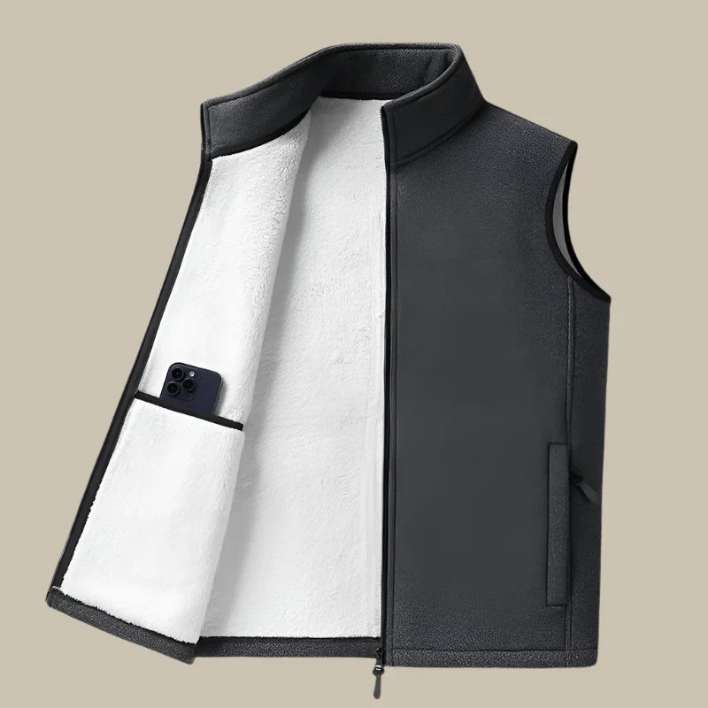 Casual Sleeveless Polar Fleece Gilet for Men