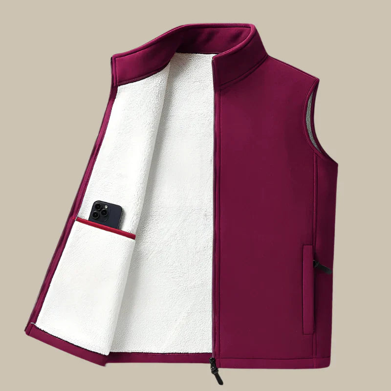 Casual Sleeveless Polar Fleece Gilet for Men