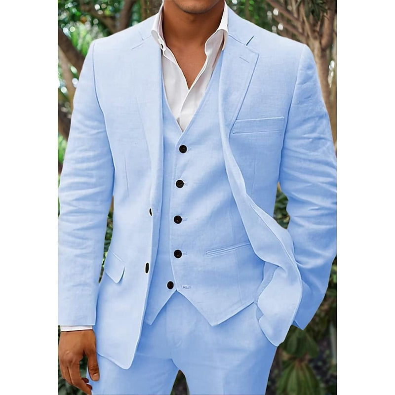 Louis | 3-Piece Linen Men's Suit with Stylish Cut