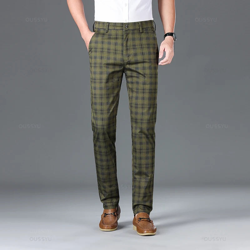 Marvis | Classic Checked High-Quality Men's Trousers